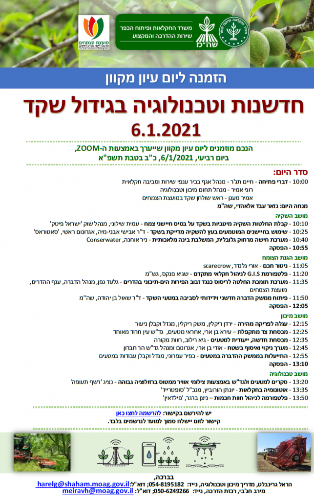 חדשנות וטכנולוגיה בגידול שקד